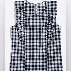 Blue Gingham Top by J Crew